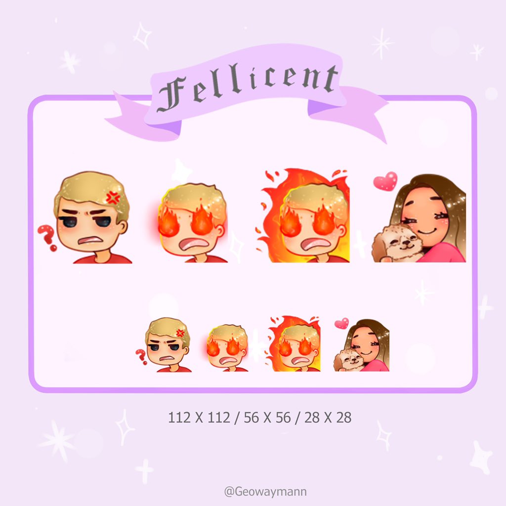 geowaymann's tweet photo. Focusing on emotes/badges today! 50% off today only!
If anyone's interested send a DM ✨
#twitchemotes #twitchbadges #twitchcommissions #twitchaffiliate #TwitchPartner https://t.co/7AOl6tq2Ox