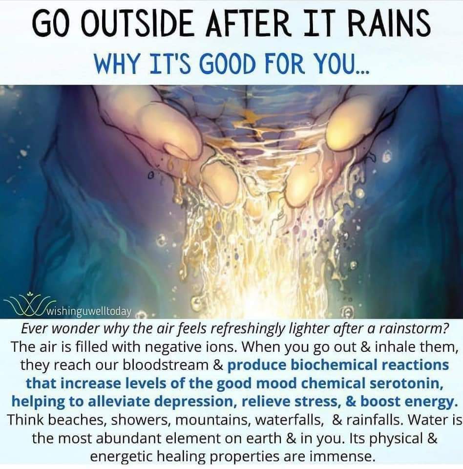 It's horrible out there today ... but, looking on the bright side it could be good for you! #singingintherain  #rainbowsandsmiles #hippysoul #rainyday #hippythingsoutandabout