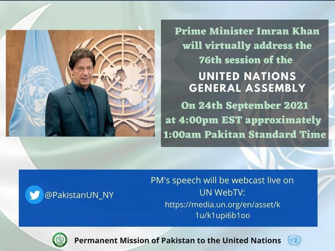 SHABAZGIL's tweet photo. PM Imran Khan speech tonight #UNGA https://t.co/QmDPeQ4inM