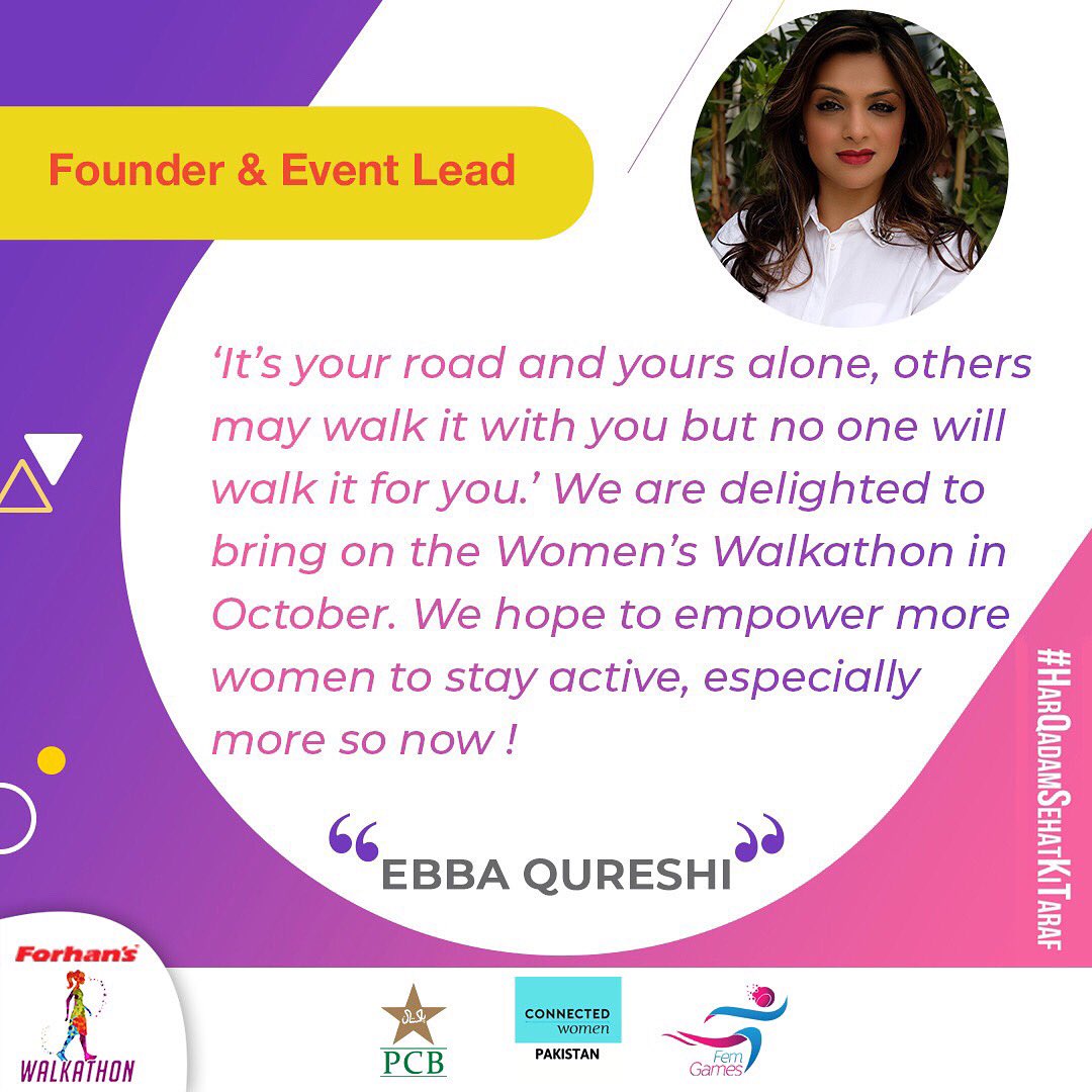 WalkathonP's tweet photo. The Founder of #Walkathon, @EbbaQ shares her vision & excitement on the upcoming event.
#WalkathonPakistan #HarQadamSehatKiTaraf #GaddafiStadium https://t.co/pgvxAreC9J