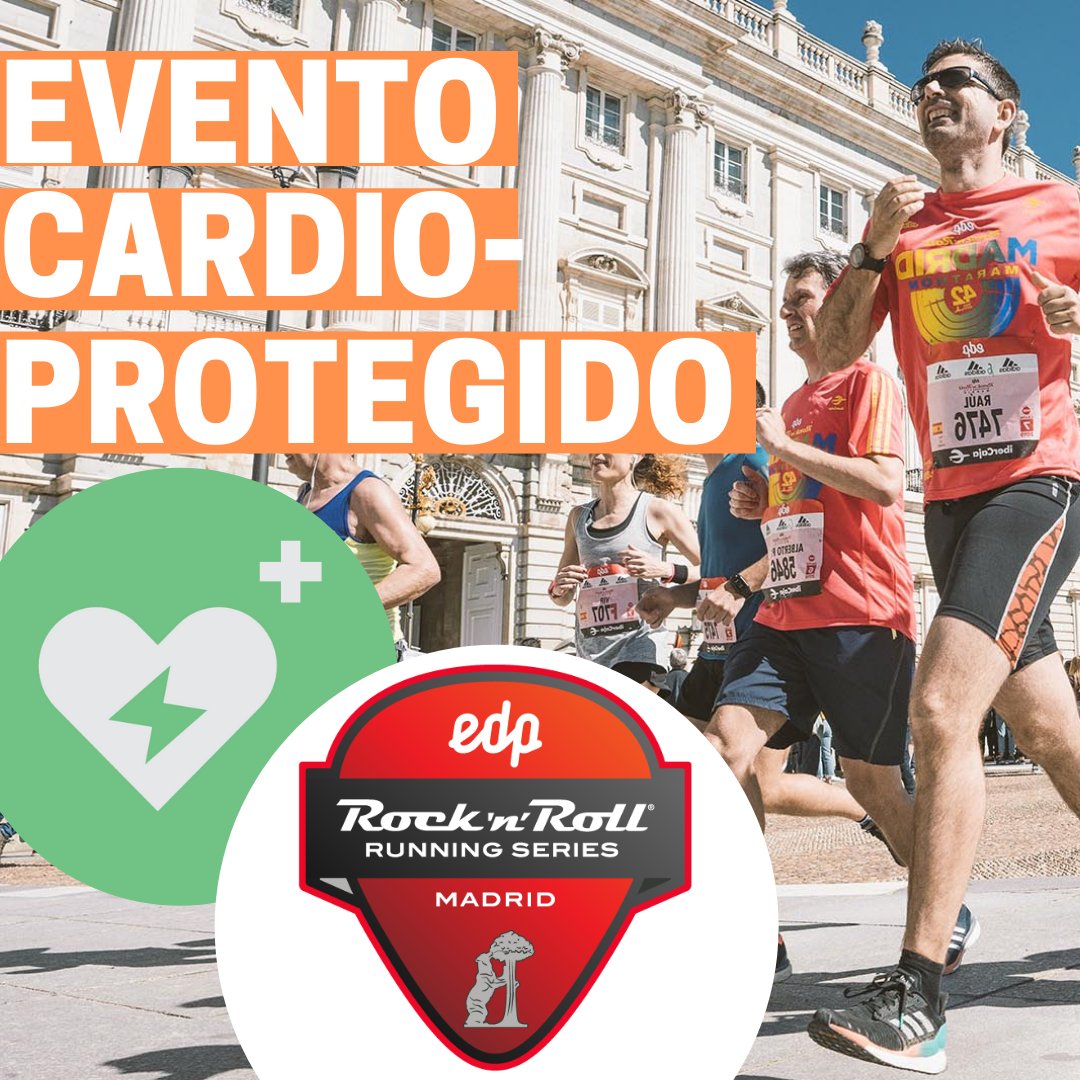 Volvemos a reforzar el clásico EDP Rock 'n' Roll Madrid Maratón &amp; 1/2 con más #desfibriladores a lo largo de su recorrido. 
👉 +5 Desfibriladores Semiautomáticos que protegerán el corazón de tod@s l@s runnes en #Madrid.