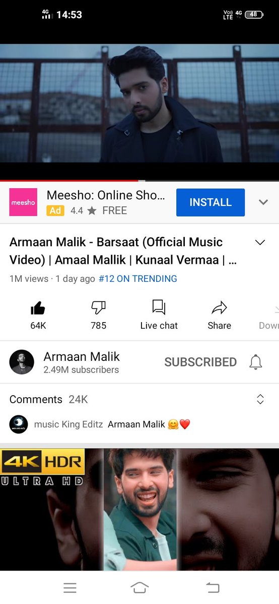 1 Million Views on #Barsaat ❤️😍
Congratulations to the team
@ArmaanMalik22 @AmaalMallik @daboomalik @kunaalvermaa77 #MedhaRana