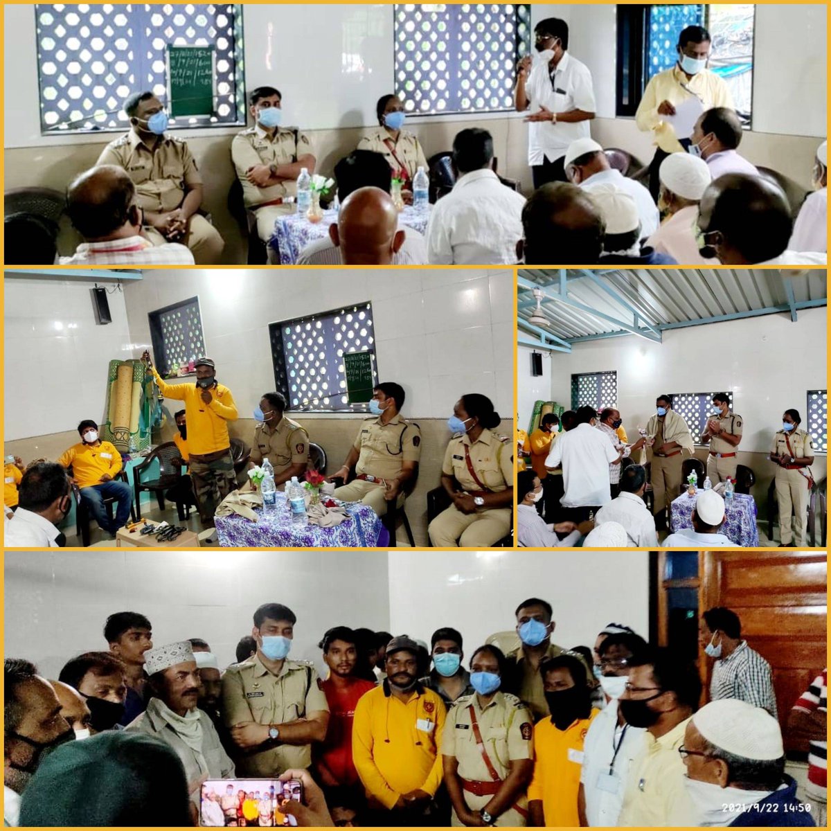 RatnagiriPolice's tweet photo. खेड पोलीस ठाणे येथील अलसुरे गावातील ग्रामस्थांना, पोलीस अधीक्षक डॉ. मोहित कुमार गर्ग यांच्या उपस्थितीत पुण्यातील सेवाभावी संस्थेच्या मार्फतीने नैसर्गिक आपत्ती व्यवस्थापन चे प्रशिक्षण देण्यात आले.
@DGPMaharashtra #DisasterManagementTraining #Khed #Ratnagiri #RatnagiriPolice https://t.co/XFPvbJXPwb