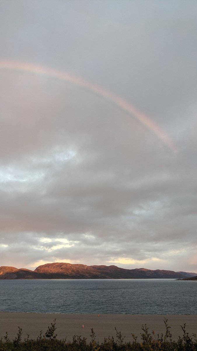 Rainbow over Nain while on location shooting. #Labrador #Newfoundland #storiesfromtheland