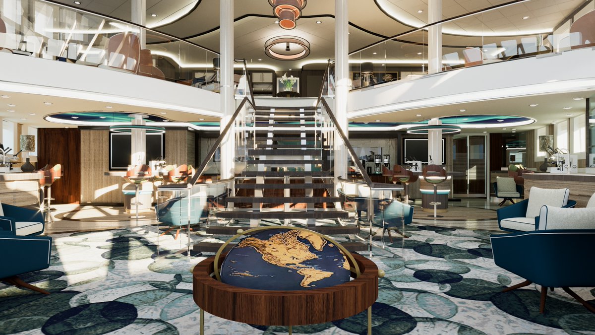 ae_expeditions's tweet photo. Our newest ship, Sylvia Earle, joins the fleet in 2022. Our second Ulstein X-Bow® vessel, she features a two-level glass atrium offering unrivalled views which is also home to our dedicated Citizen Science Centre 🔽 #CLIACruiseWeek #ExploreEndlessly #AuroraExpeditions https://t.co/HODLtDw0hL