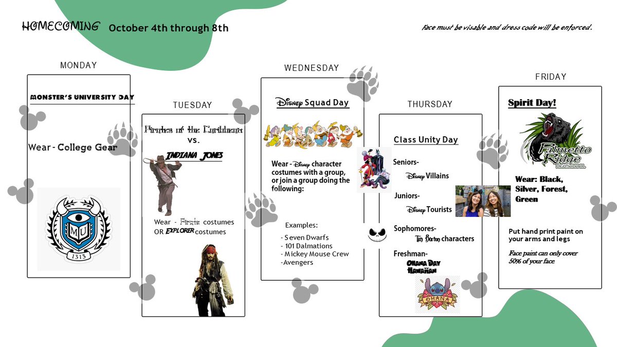 ___JGK13's tweet photo. Heyyy BEARS! Let’s use our imagineering and make this Homecoming the best! 

In a world of pure imagination let’s take our campus to the next level!

@PalmettoRidgeHS @ridge_sga @PRHSBands @RidgeJrotc @CHEER_PRHS @prhs_2022 @PRH_KeyClub @PRH_NHS @PrhsVolleyball 

#bringspiritback https://t.co/nHClZkY8ik