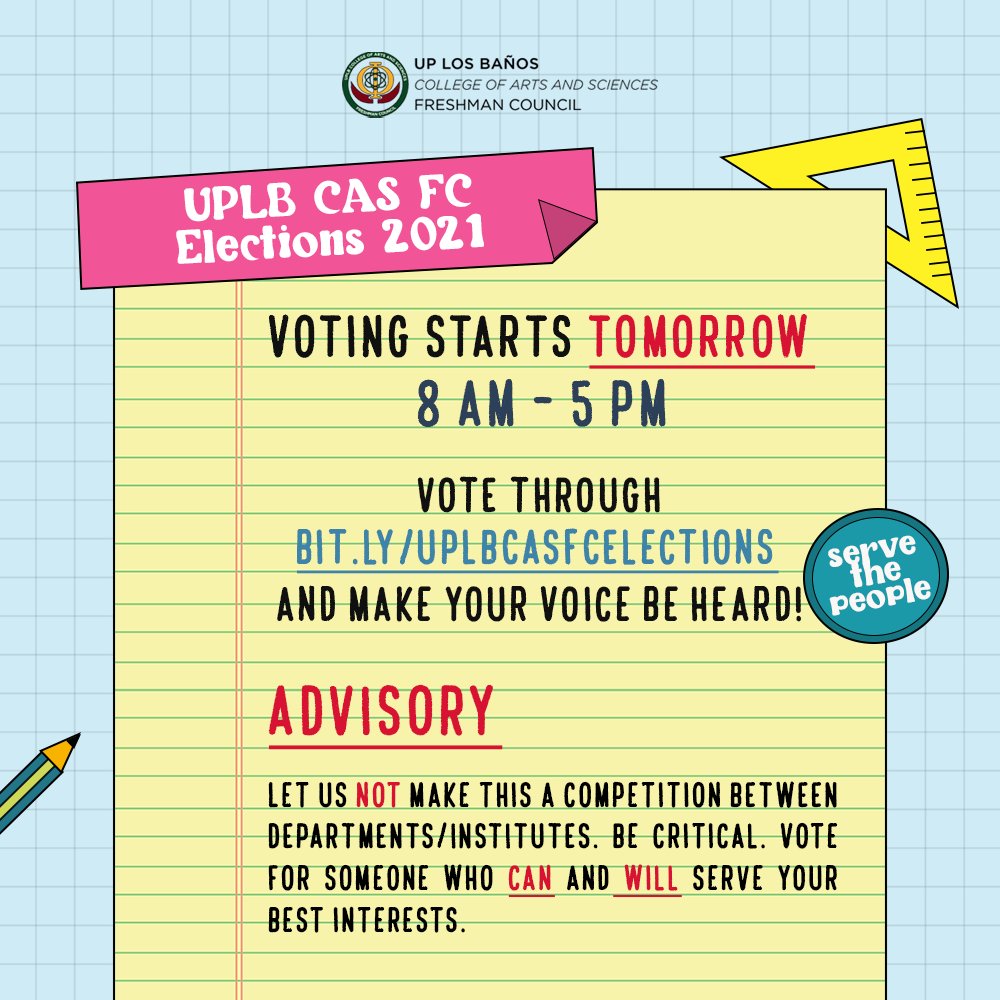 uplbcasfc's tweet photo. ๐จ๐ฃ๐๐ ๐๐๐ฆ ๐๐ ๐๐๐๐๐ง๐๐ข๐ก๐ฆ ๐ฎ๐ฌ๐ฎ๐ญ ๐ฆ๐ง๐๐ฅ๐ง๐ฆ ๐ง๐ข๐ ๐ข๐ฅ๐ฅ๐ข๐ช!
Let us not make this a competition between departments/institutes. Be critical. Vote for someone who CAN and WILL serve your best interests.
https://t.co/gCZXC9YZ1I
#malaCAS
#CASamaAtCASangga https://t.co/M5SGnjWLUY