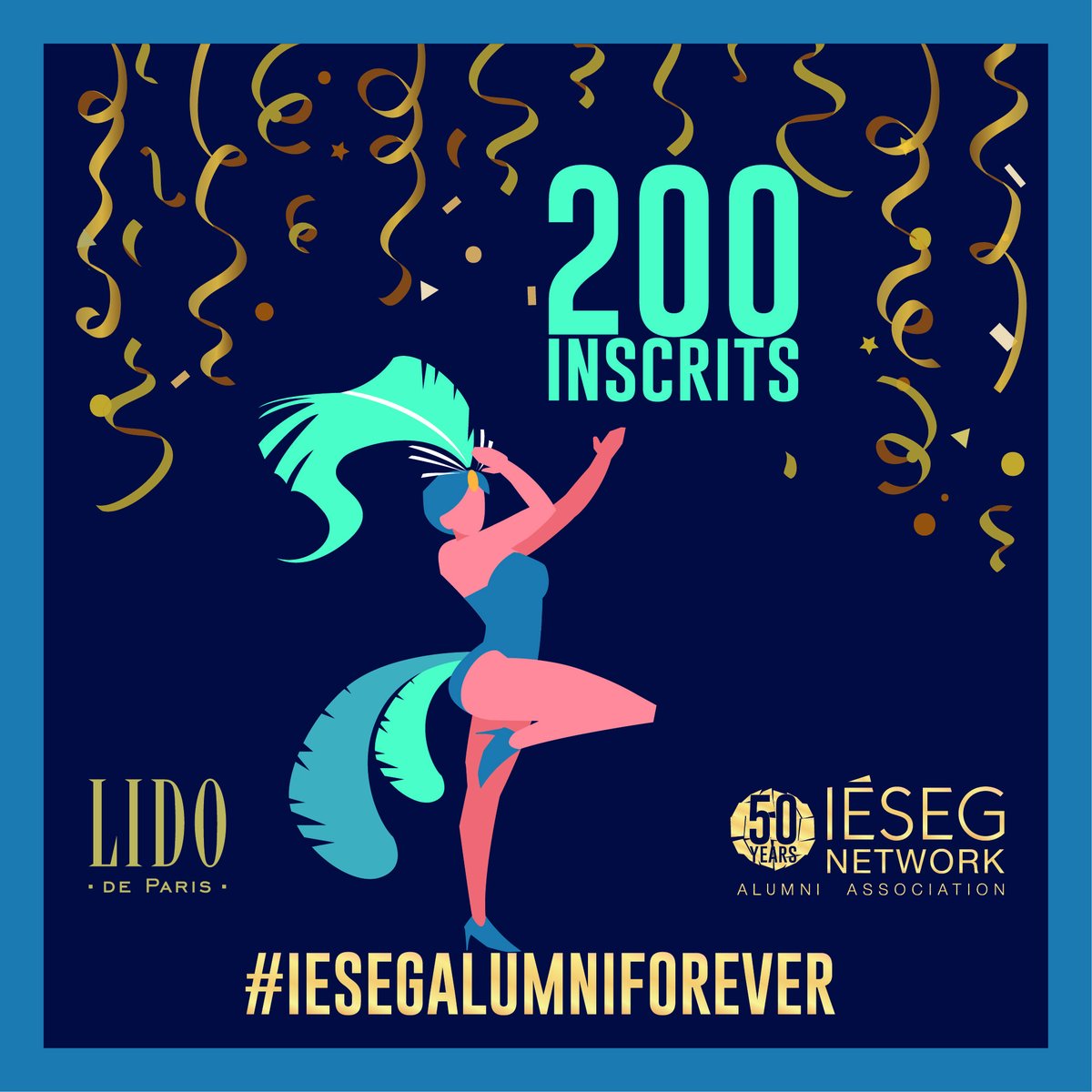 iesegnetwork's tweet image. Les inscriptions grimpent vite : déjà plus de 200 inscrits à la soirée #IESEGAlumniForever au @LidoParis du 25/11 🎊! N’hésitez plus à réserver vos places avant qu’il ne soit trop tard  ➡️ lnkd.in/dEuhVBp
#IESEGNetwork50Years #Networking #Paris #GetTogether #IESEG #Alumni