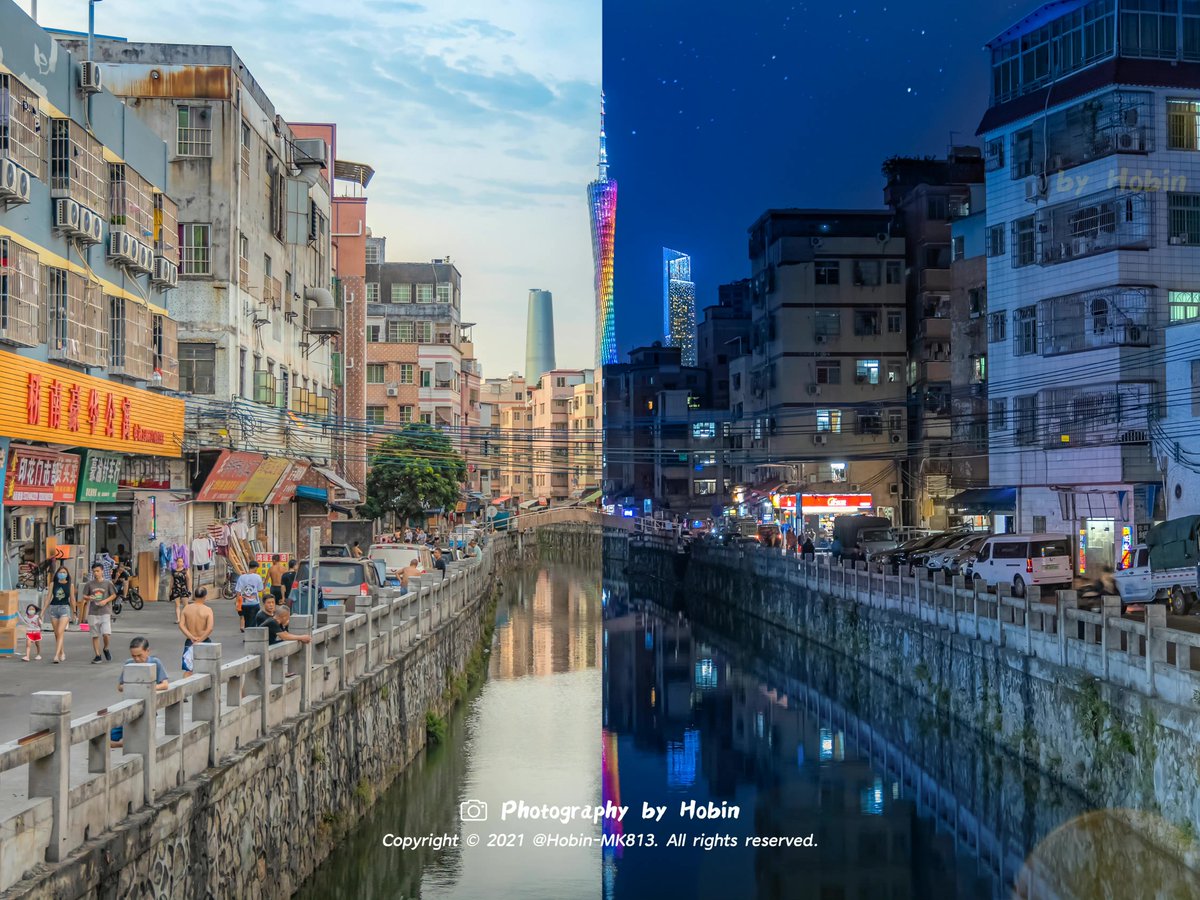Guangzhou_City's tweet photo. One of those WOW moments! ๐ฎ
๐ A fascinating capture of Half day & Half night view at #DatangVillage.
Bustling day-life on one side and a marvelous view of a quiet yet glowing night on the other side. ๐ ๐ Nice shot!
#halfdayhalfnight #GlamorGuangzhou
๐ธ Weibo/Hobin-MK813 https://t.co/5oamOO5pg9