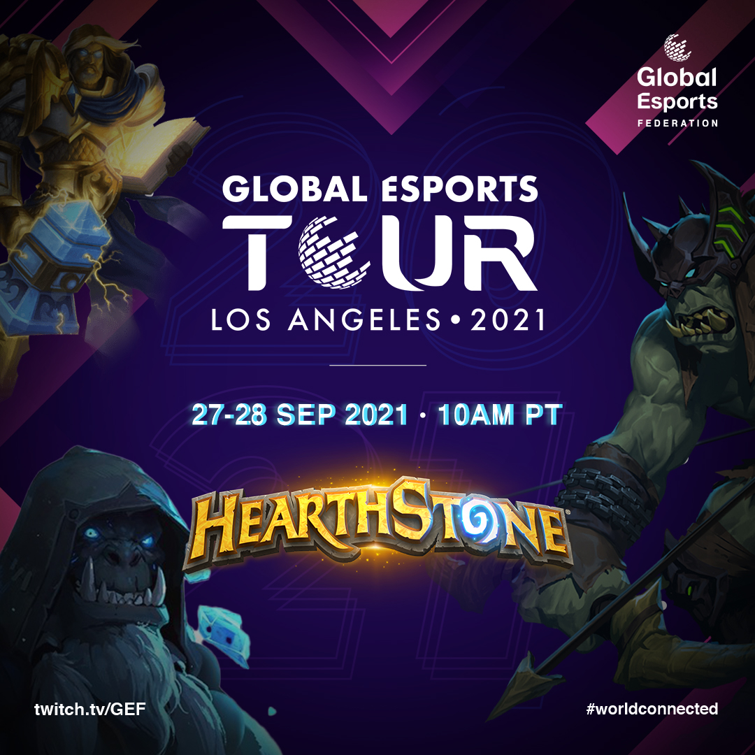 The wait is almost over — the inaugural Global Esports Tour begins in the City of Angels.

Tune in to watch it all live here on Sept 27 from 10am PT: 
Twitch - twitch.tv/gef
YouTube - youtube.com/globalesportsf… 

#worldconnected #esports #GET21 #GEG21
