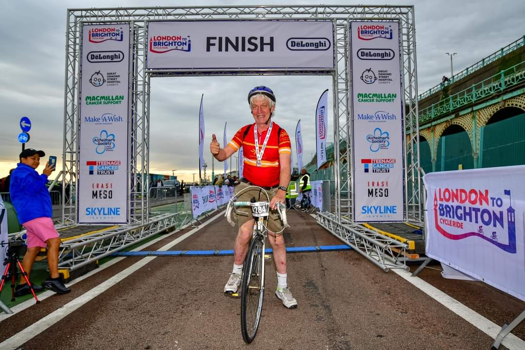 A Massive congratulations to our loyal customer David, Who completed the mammoth London to Brighton bike in aid of pancreatic cancer research with a great time of 7 hours and 31 minutes!
.
A long David's journey he has raised over 4k in memory of his partner Tony.