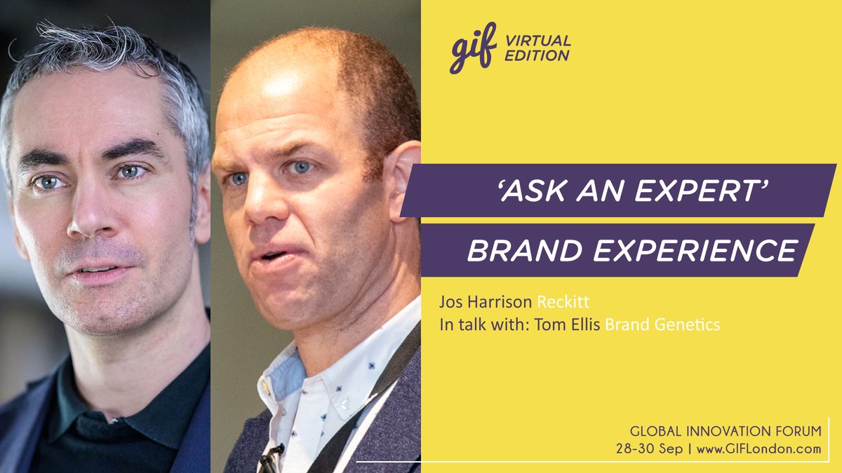 What does the next generation of brand experiences look like? 

Jos Harrison (<a href="/ThisIsReckitt/">Reckitt</a>) joins Tom Ellis at this years <a href="/GIFLondon/">GIF London</a> to talk purpose, experience and all things addressing customer needs rather than creating them.

#GIFLondon #innovation #inspiration