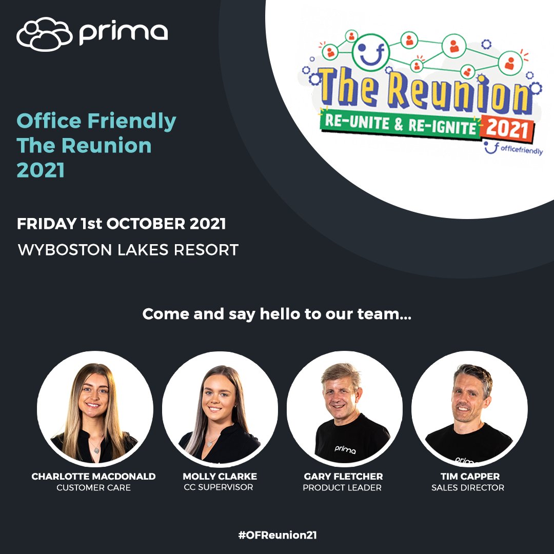 1 Week to go! <a href="/officefriendly/">Office Friendly</a> Reunion 2021!

We can't wait to see face-to-face our partners, customers and friends. Come and say hi to Tim, Gary, Molly &amp; Charlotte who will be on hand to show you our fantastic new developments

See you there!

#Conference #officesupplies