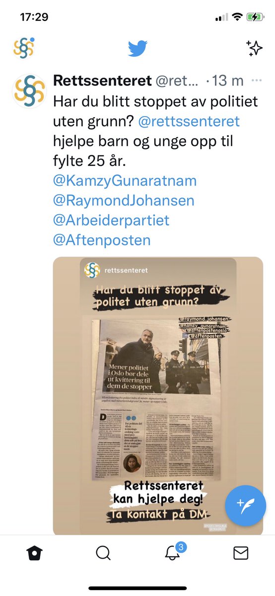 Velkommen på <a href="/Twitter/">Twitter</a> <a href="/RoedAstrid/">Astrid Rød</a>! 
👉Anbefaler aller som er opptatt av #barnogunge #rettshjelp #rettforalle å følge henne og <a href="/rettssenteret/">Rettssenteret</a>! Spre gjerne ordet! 📣