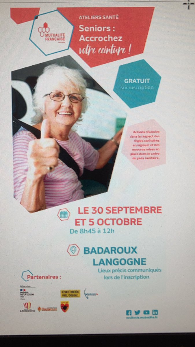 ROBERTDUBOISLau's tweet photo. En @DptLozere48 a #Badaroux le 30 septembre, le 5 octobre à @LangogneOT . Avec le service @RoutePlusSure et @Prefet_48 mais aussi @Gendarmerie_048 et @sdislozere venez réviser votre code de la route , initiez vous aux gestes d’urgence . Toujours gratuit avec @MutOccitanie https://t.co/4wWBUKLMsh