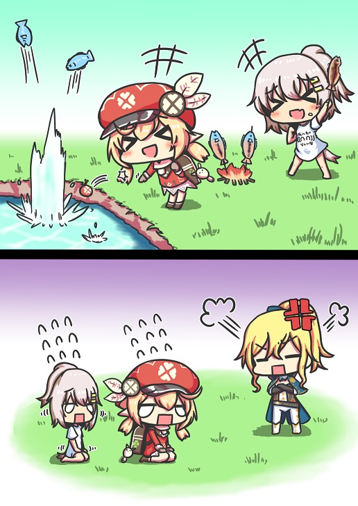 skebでオリキャラと某ゲームキャラを描きました٩( 'ω' )و 
