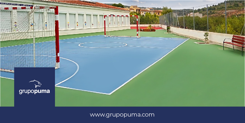 grupopuma's tweet photo. Obra de rehabilitación, CEIP Alcublas en Valencia, con sistema #PavilandSport de @grupopuma con acabado fino sobre #hormigón 

✔️Un producto que ofrece una gran durabilidad.

➡️ Más info aquí
https://t.co/v56X6UyWET

👷Trabajo ejecutado #Pavinde20

#grupopuma https://t.co/5KylRsCNAa