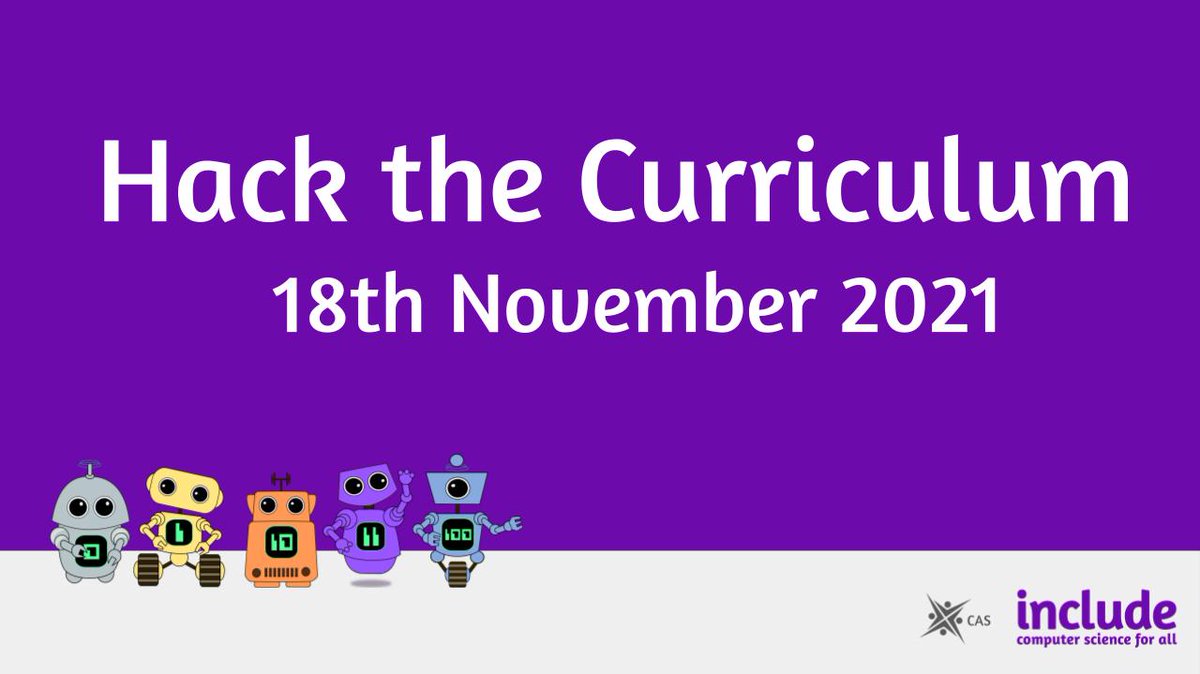 CASinclude's tweet photo. Join a group of teachers as we hack the computing curriculum & develop lesson resources & approaches with inclusion & diversity at their very core: https://t.co/aGHppOHCOh
#10ThingsInclusion #10ThingsDiversity #CS4All #HackTheCurric #Algorithms https://t.co/juAZ1Aa4YI