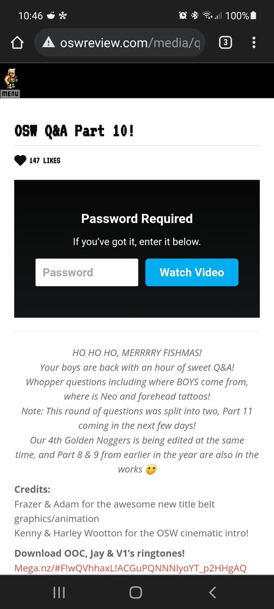 PhilSpidermen's tweet photo. @OSWreview was just watching some old reviews and noticed some of the videos need a password?

Hope you're doing well Jay! https://t.co/AMqWIGoc7V