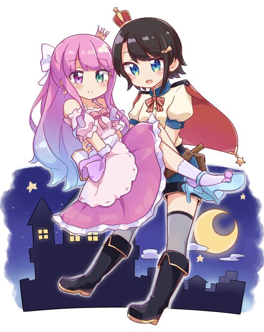 #プロテインザスバル #ルーナート 
#スバルーナ 
お姫様と王子様のスバルーナ🚑🍬
アクリルスタンドになります 