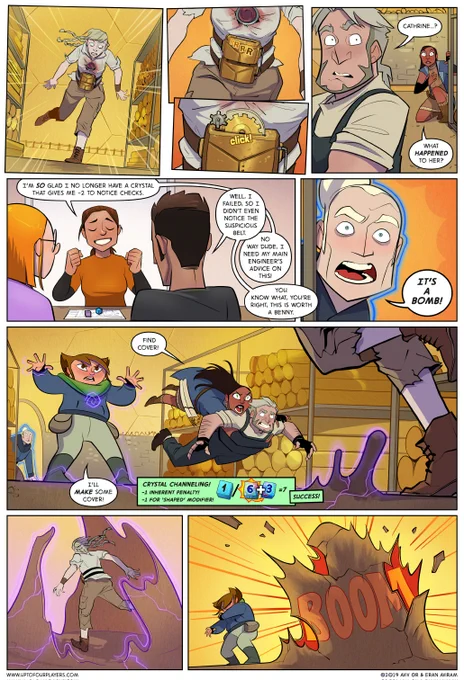 Crystal Heart has been running for over 4 years (with even more earlier strips featuring our cast), and is currently on its 6th chapter. The plot thickens by the week and there are shenanigans aplenty. 
Start here, and follow your heart (and page order):
https://t.co/EIWfzcxBEa 