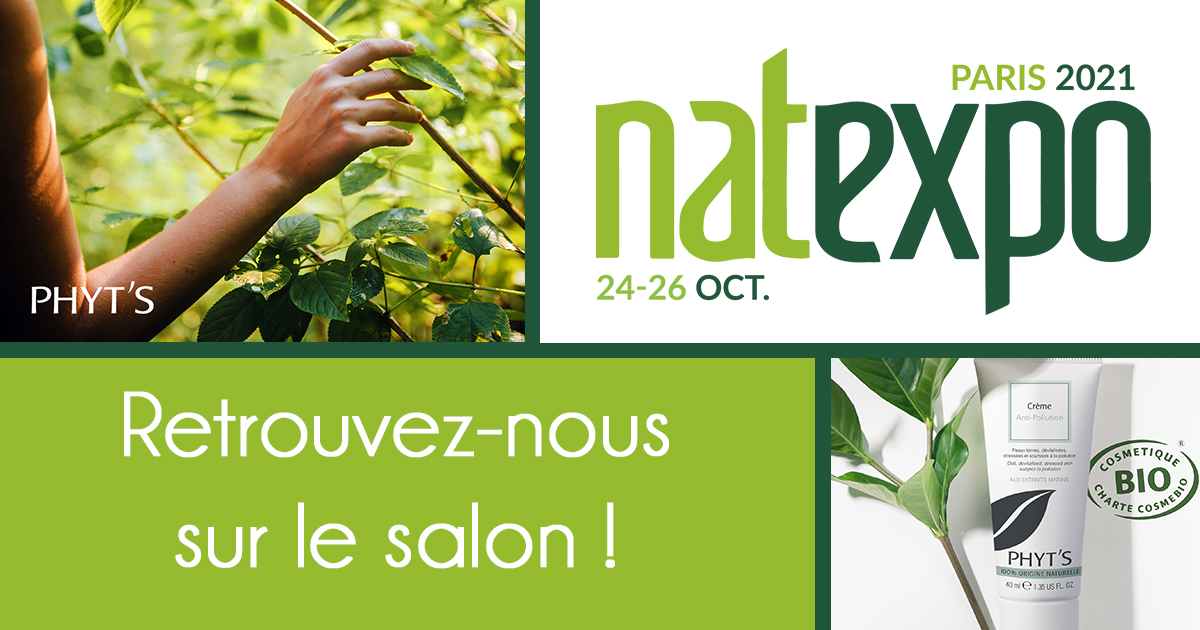 Nous avons le plaisir de vous informer que nos Laboratoires <a href="/phyts_bio/">Phyt's</a> seront présents du 24 au 26 Octobre au salon <a href="/Natexpo/">Natexpo</a> !! 🌱🌱🌱 Plus d'informations par ici 👉 natexpo.com #cleanbeauty #green #COSMETICS #Ecologie