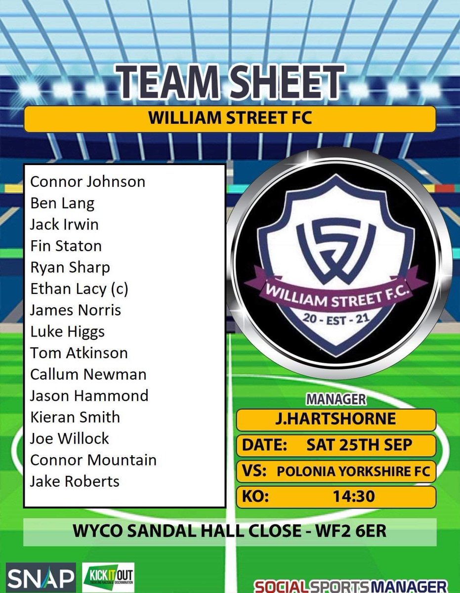 William Street FC tweet media