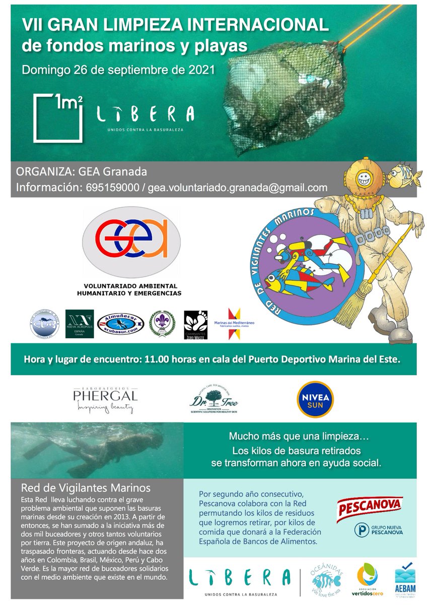 📅El próximo domingo 26 de septiembre, nuestro puerto colabora con la VII Limpieza Internacional de Fondos Marinos, de la Red de Vigilantes Marinos y apoyados con el programa Libera. 

📞 Para más información: 695159000.

marinasmediterraneo.com/marinaseste/20…