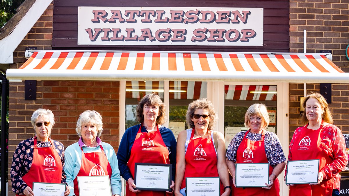 Our @Nextdoor_UK #Local Business of the Year is the Rattlesden & District Community Shop in Bury St Edmunds. Run entirely by volunteers, they use any profits to kick start local community projects. Read more about their story here tinyurl.com/26jwxymk #GNA2021