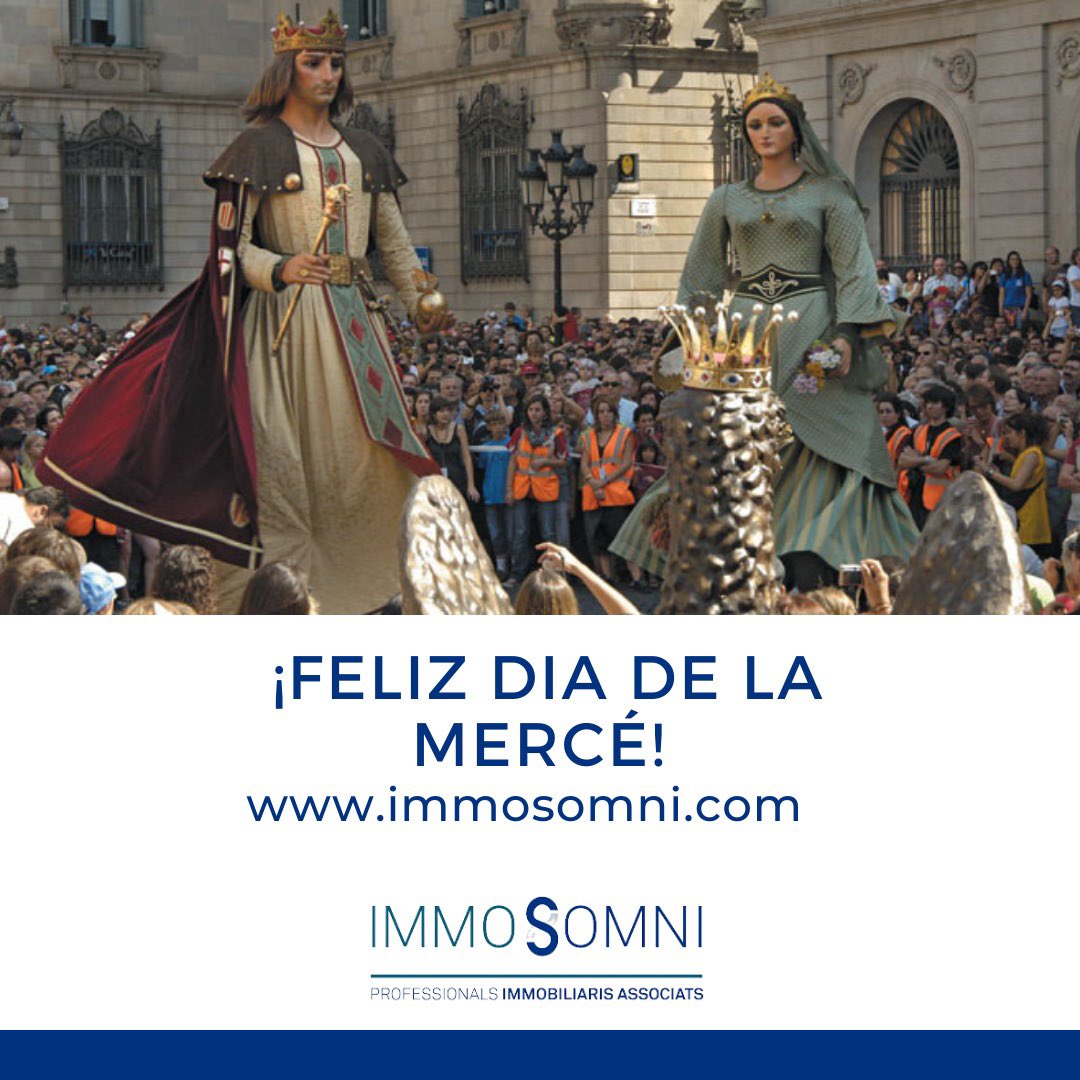 ¡Feliz dia de la Mercè a todos! 😊 #immosomni #mls #propiedadesbarcelona #cultura