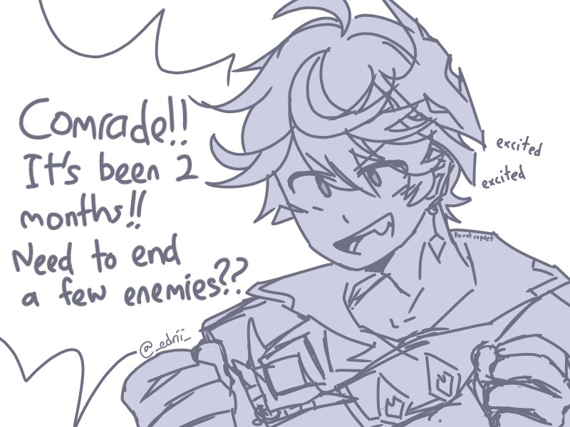 (Reup) (warmup GI experience doodle)
Don't worry, I took him to clean out Hilichurl camps afterwards :)

#原神 #GenshinImpact #tartaglia #タル空 