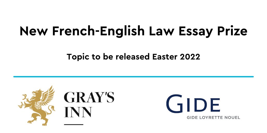 HonSocGraysInn's tweet photo. We are pleased to announce the launch of a French-English Law Essay Prize in collaboration with the distinguished international law firm @GideLawFirm 
https://t.co/TkYPEg0bMJ https://t.co/YeXeiCqY9T