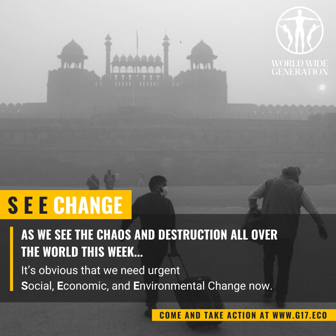 WorldWide_Gen's tweet photo. S E E CHANGE!
As we SEE the chaos and destruction all over the world this week.
It’s obvious that we need urgent Social, Economic, and Environmental Change now.
Come and take action at
https://t.co/ZwjCvQGo6U
#WWG #timetosee #g17eco #techforgood #SDGs #cop26 #climatechange https://t.co/RROA83h2x5