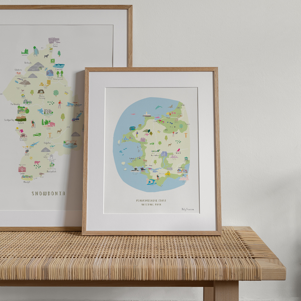 Two Welsh wonders from our new UK National Park map print range (I recently completed all of the 15 Parks in the UK)

A couple of facts for you...

Snowdonia National Park takes its name from Snowdon which, at 1085m (3,560 feet), is the highest peak in Wales and England. In Welsh