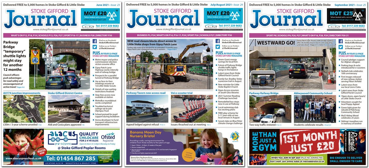 TheSGJournal's tweet photo. Advertise in Stoke Gifford's biggest and best community news magazine. Book now for our OCTOBER issue, delivered to 5,000 homes on the weekend of 16th/17th October. Phone us on 01454 300 400 to book your space. https://t.co/lz1UB0jrr9 #hyperlocal #Bristol #SouthGlos #BS34 https://t.co/ugdpJWQyMz