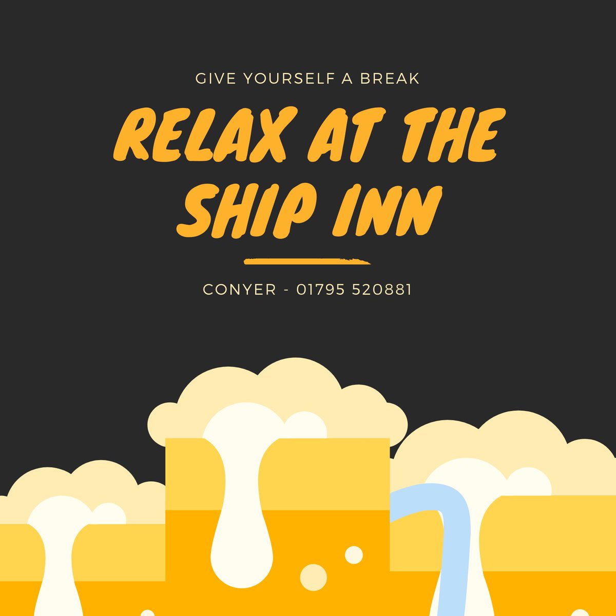 ShipInnConyer's tweet photo. Life can provide enough pressure. Give yourself a break today, the kids are back at school it's time to relax! https://t.co/yZ8iNmRXkE