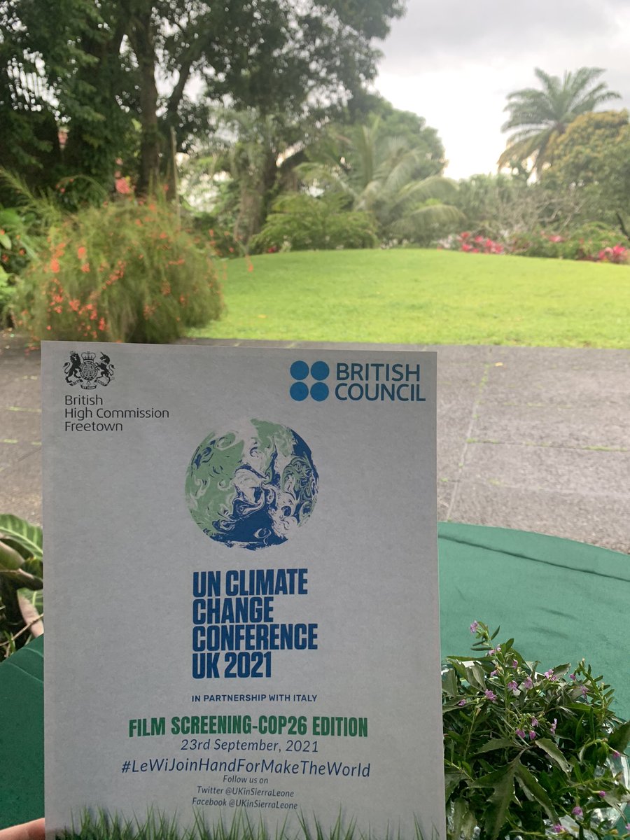 slbritish's tweet photo. Very proud of our fabulous #FreetownFilmLab participants who had the opportunity to showcase their climate change films across sand mining, biodiversity, plastics, chimps and waste to Ministers. Can you guess which film won? https://t.co/oqfZSzmRWL