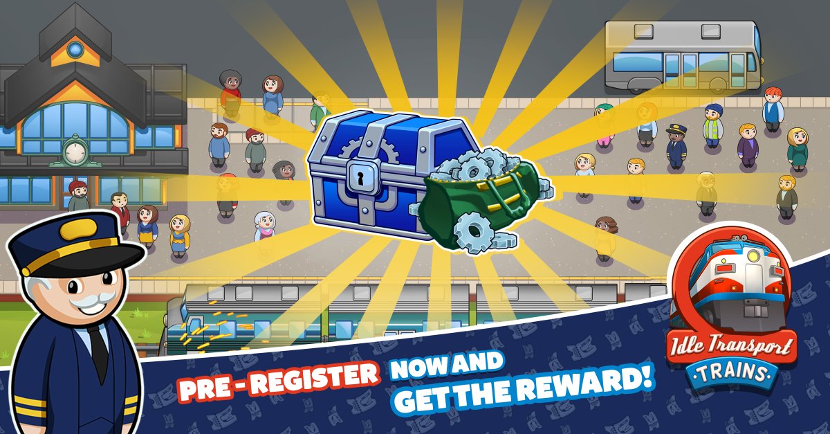 Sheepyard2019's tweet photo. Pre-registration and pre-order are now open for our new game - Idle Transport Trains!
Manage your own train station and make it grow!
Be the first to launch the game in November 2021 and receive great bonuses!

Android: https://t.co/NCVKfN9pnS
iOS: https://t.co/GzJKxZaFLV https://t.co/8WxuSFeAYW