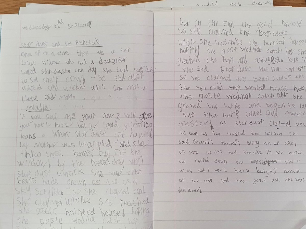 Galley_Hill's tweet photo. What a Friday! What amazing pieces of writing at the end of theory first unit from Year 1 and Year 2 😍🥰🌟#teamgalleyhill @GalleyH_English @sue_cove @Talk4Writing https://t.co/yAJWK81LaG