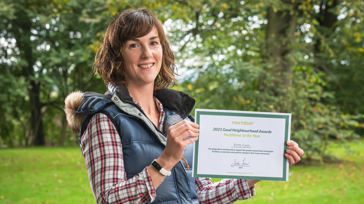 Kerry Lynn from Ballynafeigh is our final winner of Neighbour of the Year! Through @Nextdoor_UK, Kerry helped organise events at Halloween, Christmas and most recently, music festival ‘Ballynafest’. Read more here tinyurl.com/26jwxymk #GNA2021