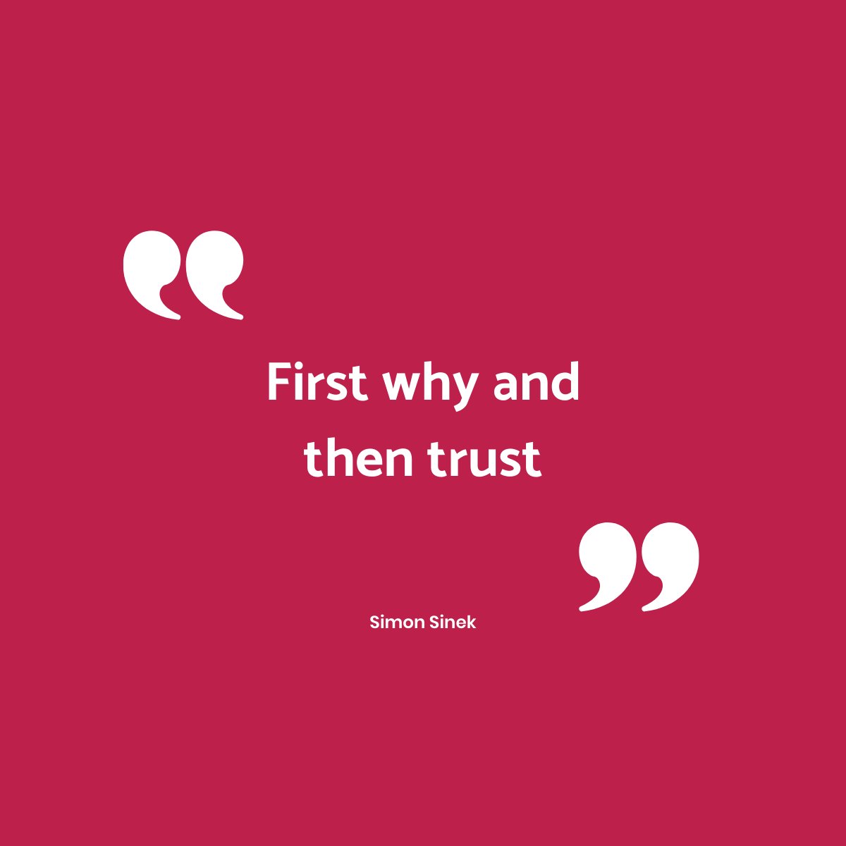 "First why, and then trust"  Simon Sinek.

#TeamCoaching #teamcoach
