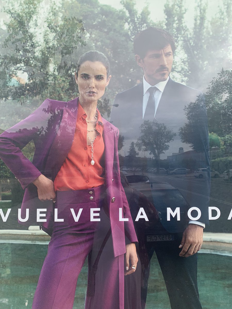 MsGuidedButSoft's tweet image. An ad saying “fashion is back” where the dude is wearing the same old black suit designed back before Christ was invented.