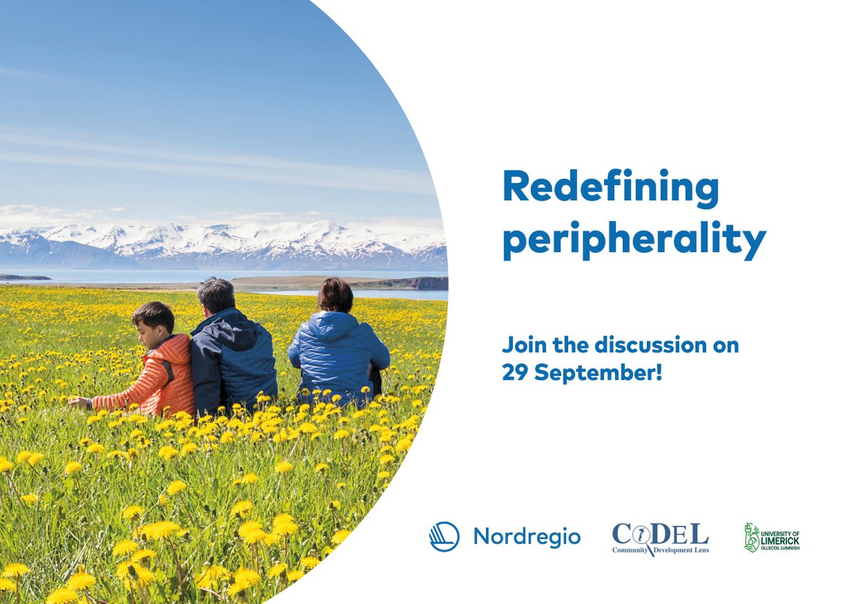 Next free live #NordicTalks event is next Wednesday! 

🍃In times of crises, such as the covid19 pandemic, peripheries have become a refuge for maintaining mental and physical health, local economies and sustainable living. Lets talk about it!

Learn more: nordregio.org/events/redefin…