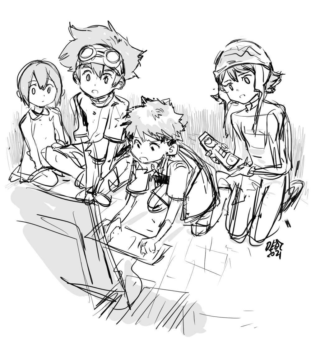 Sorry, I've been quiet. Production has been keeping me on my toes, I barely have time to draw for myself lately. 😢 Here'e some Our War Game fanart. #デジモン #Digimon 