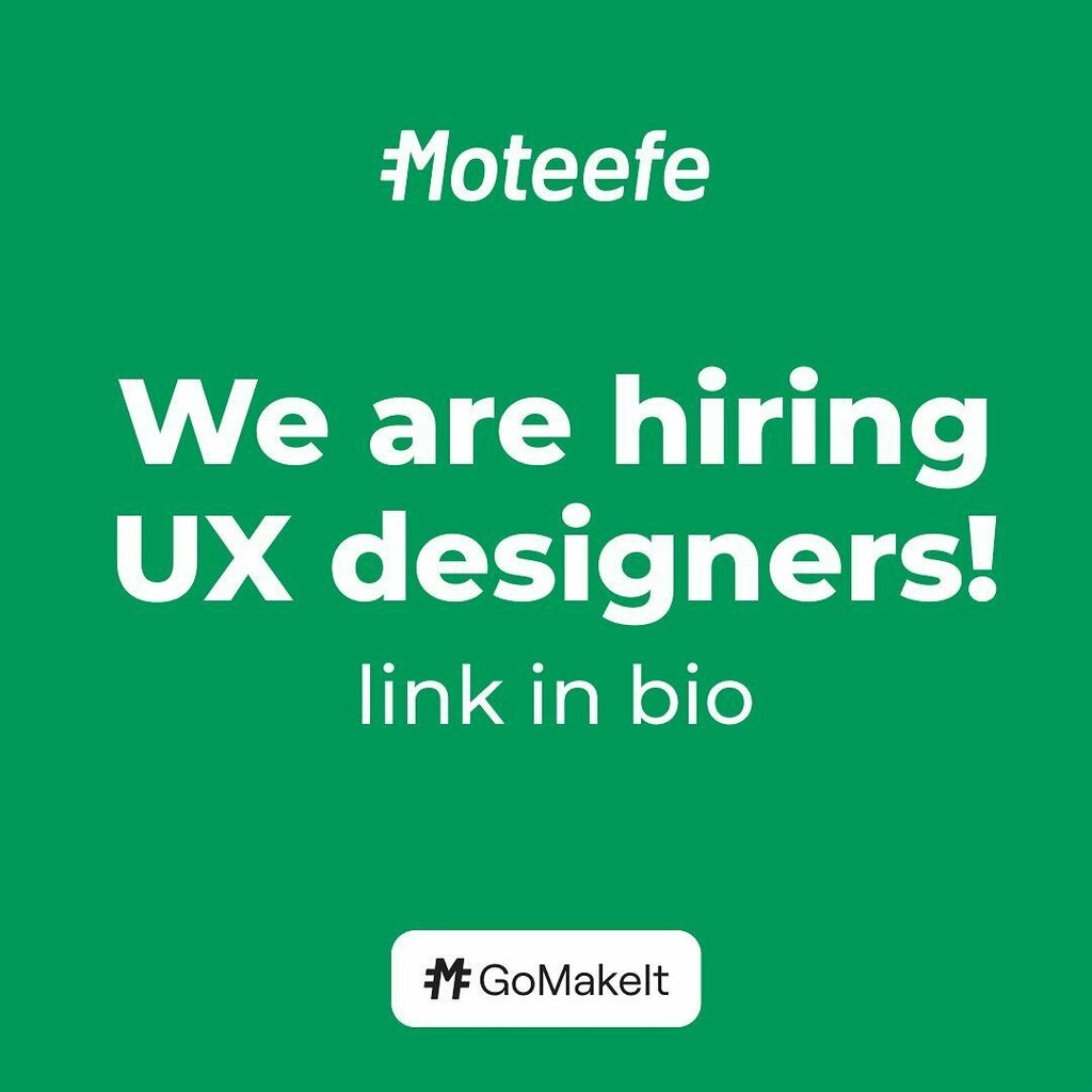 We are hiring UX designers!  ift.tt/3kCxc15 instagr.am/p/CUM2pp1gYEb/