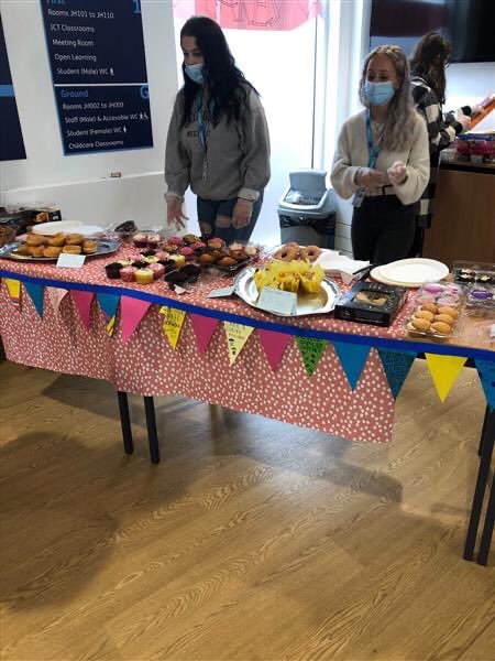 HealthCNC's tweet photo. Come down to John Henry Newman building for cakes, they are selling fast. #MacmillanCoffeeMorning #wearenewman @Newman_College https://t.co/febq3lS7Zf