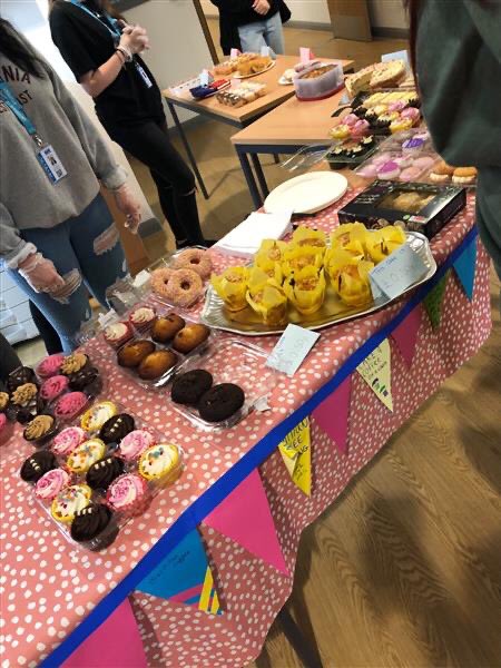 HealthCNC's tweet photo. Come down to John Henry Newman building for cakes, they are selling fast. #MacmillanCoffeeMorning #wearenewman @Newman_College https://t.co/febq3lS7Zf