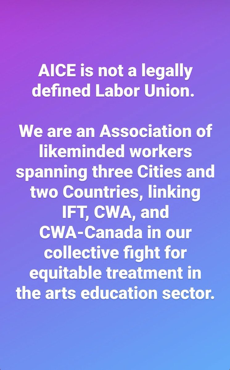 Pass it on! #YesAndToronto #YesAndHollywood #YesAndChicago #AICEStrong <a href="/AICEunion/">AICE</a>