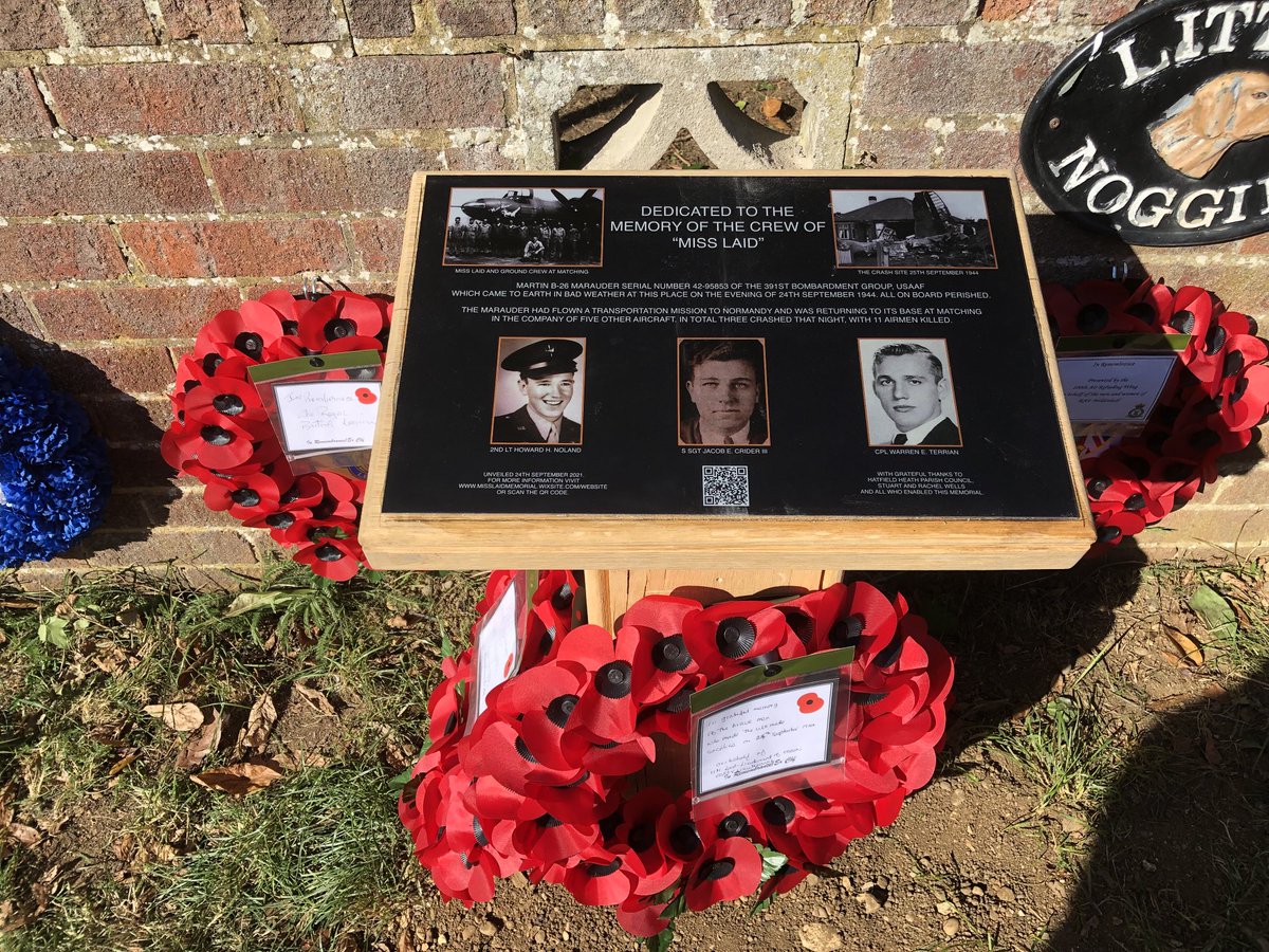 I was delighted to represent ⁦<a href="/Essex_LL/">Jennifer Tolhurst</a>⁩ to unveil a memorial and lay a wreath to three American servicemen who tragically lost their lives at Hatfield Heath 77 years ago today.