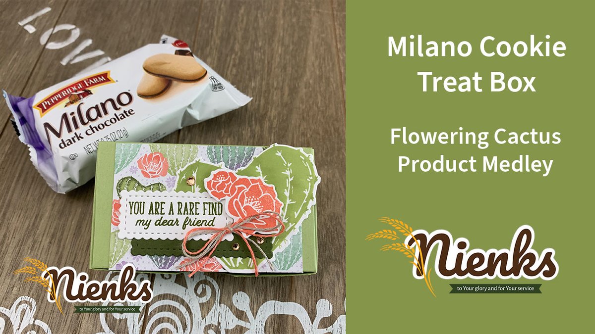 Handmade 3D craft project, Milano Cookie Treat Box, youtu.be/ka2jcaTvQf4 #crafts #FloweringCactus #handmade nienks.com